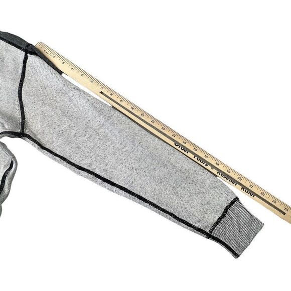 BKE Mens 1/4 Zip Sweater Size Medium Gray Athletic Fit Mock Neck Ribbed Cuff - Picture 10 of 10